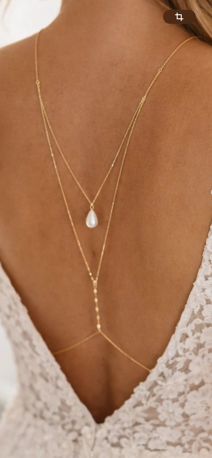 Collier de dos Perle d'eau Maison Bohemia Bloom